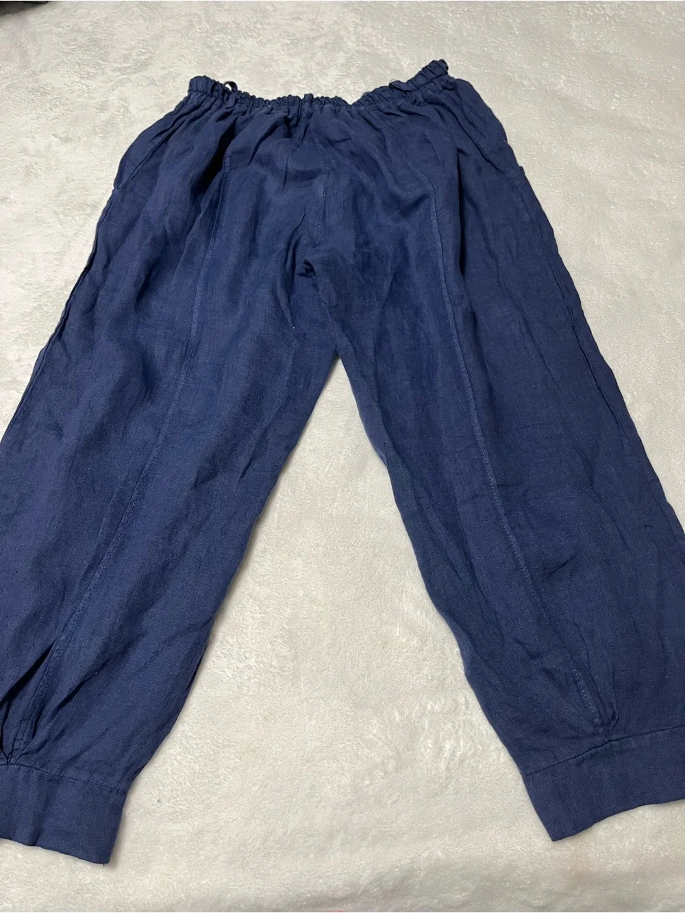 Lands Downunder  women Casual Linen Blend Navy Pants